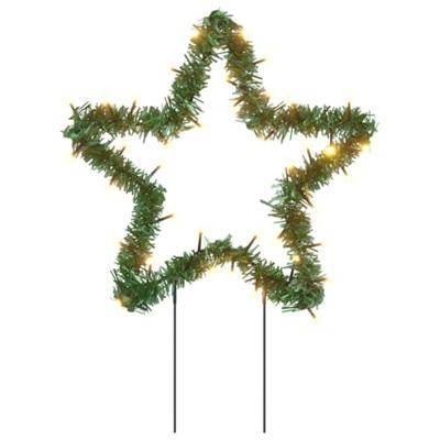 Kerstverlichting ster 3 st met grondpinnen 50 LED's 29 cm - thumbnail