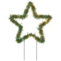 Kerstverlichting ster 3 st met grondpinnen 50 LED's 29 cm - thumbnail