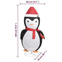 VidaXL Kerstpinguïn decoratief led 180 cm luxe stof - thumbnail