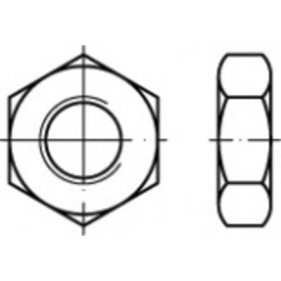 TOOLCRAFT TO-5443992 Zeskantmoeren 25 mm 83936 Staal 100 stuk(s)