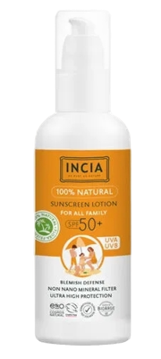 Incia 100% Natural Sunscreen Lotion Family SPF 50+ | Waterproof