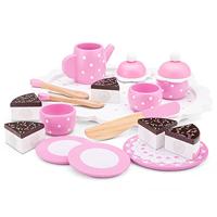 New Classic Toys houten theeset met taart - roze - thumbnail