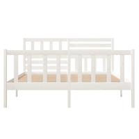 Bedframe massief hout wit 120x190 cm - thumbnail