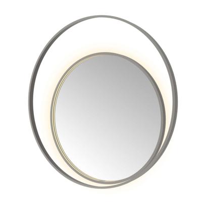 Spiegel Hotbath &MORE 100x100 cm LED-Verlichting Spiegelverwarming Rond Deco Geborsteld Gunmetal Spiegel Hotbath &MORE 100x100 cm LED-Verlichting Spiegelverwarming Rond Deco Geborsteld Gunmetal