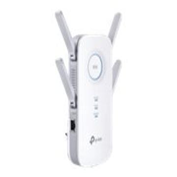 TP-Link RE550 Wifi-versterker Repeater AC1900 (Dual-WLAN AC + N, 1300 MBit/s 5 GHz + 600 MBit/s 2,4 GHz, WLAN-versterker, app-bediening, maximale afdekking, compatibel met alle WLAN-routers), wit