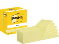 Post-It Notes, 100 vel, ft 76 x 127 mm, geel, pak van 12 blokken - thumbnail