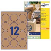 Avery L7106-20 productetiketten, diameter: 60 mm, 240 etiketten, kraft - thumbnail