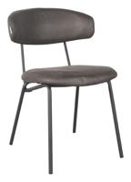 LABEL51 Eetkamerstoel 'Zack' Micro Suede, kleur Antraciet - thumbnail