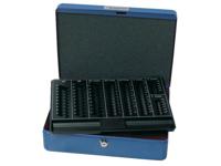 Geldkist Pavo met muntsorteerbak 300x240x90mm blauw - thumbnail