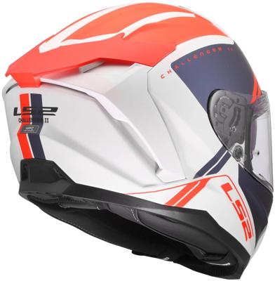 LS2 integraalhelm "ff817 challenger ii titan" helmet ff817 challeng ii titanium white/bl/rt l