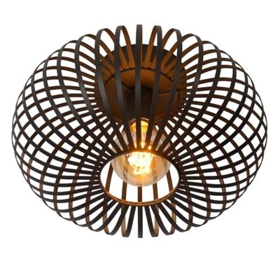 Lucide MANUELA - Plafonnière - Ø 39,5 cm - 1xE27 - Zwart