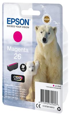 Epson Inktcartridge 26 Origineel Magenta C 13 T 26134012 - thumbnail