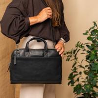 The Chesterfield Brand Tilbury - Leren Laptoptas tot 14 inch - Zwart - thumbnail