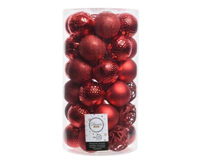 Kerstballen Decoris 37 Onderdelen Rood Ø 6 cm