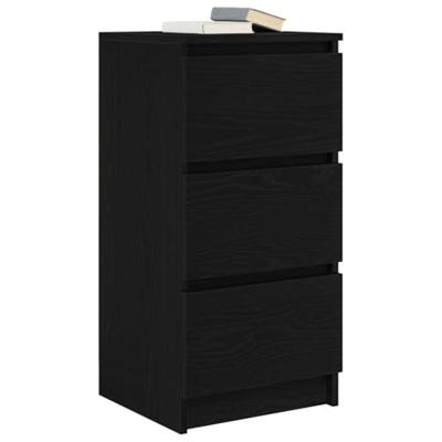 Dressoir 37,5x35x76 cm spaanplaat zwart eikenkleurig Dressoir 37,5x35x76 cm spaanplaat zwart eikenkleurig