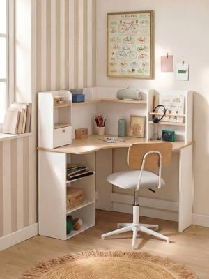 Hoekbureau met opbergruimtes wit Hoekbureau met opbergruimtes wit
