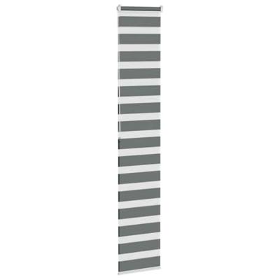 VidaXL Zebra rolgordijn 40x200 cm stofbreedte 35,9 cm donkergrijs VidaXL Zebra rolgordijn 40x200 cm stofbreedte 35,9 cm donkergrijs