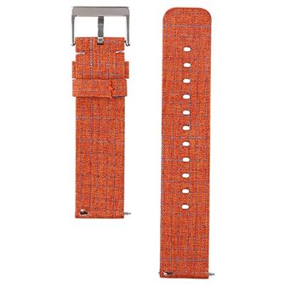 Canvas nylon bandje Fitbit Versa 1 / 2 & Lite - Licht Oranje - thumbnail