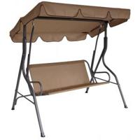 Florida 3-persoons schommel tuinbank grijs-creme - thumbnail