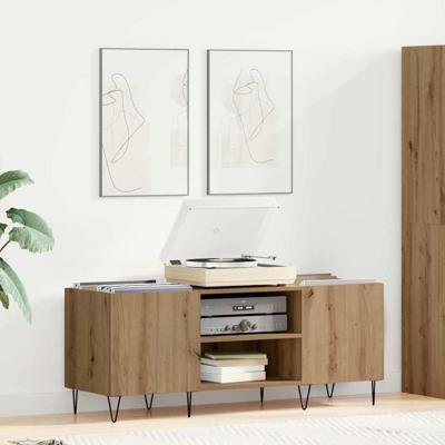 Platenkast met plank met opslag Artisan Eiken 121 x 38 x 48 cm