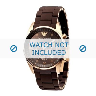 Armani horlogeband AR5891 Rubber Bruin 24mm
