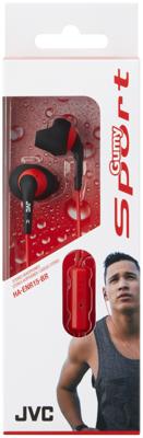 JVC HA-ENR15-BR-E in-ear sport-hoofdtelefoon met afstandsbediening en microfoon zwart/rood