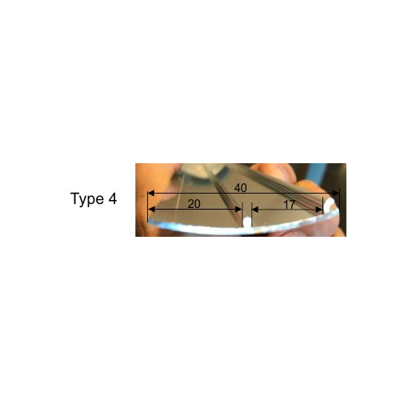 Wiesbaden aluminium afdekstrip 200 cm wandprofiel type 4