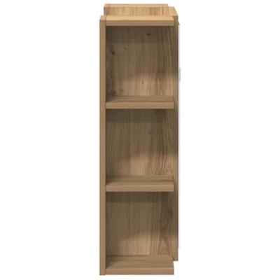 Badkamerspiegelkast 80x20,5x64 cm bewerkt hout artisanaal eiken
