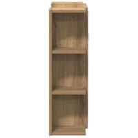 Badkamerspiegelkast 80x20,5x64 cm bewerkt hout artisanaal eiken - thumbnail