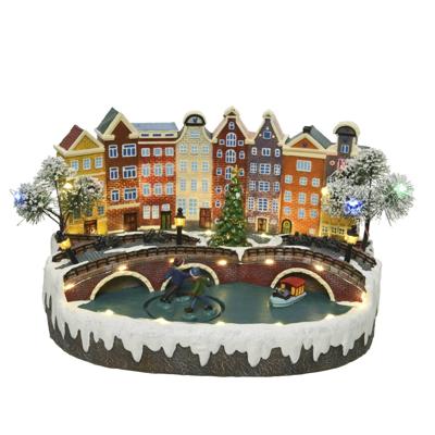 Lumineo LED tafereel kerst Amsterdam 33x24x22 cm 45L multi Lumineo LED tafereel kerst Amsterdam 33x24x22 cm 45L multi