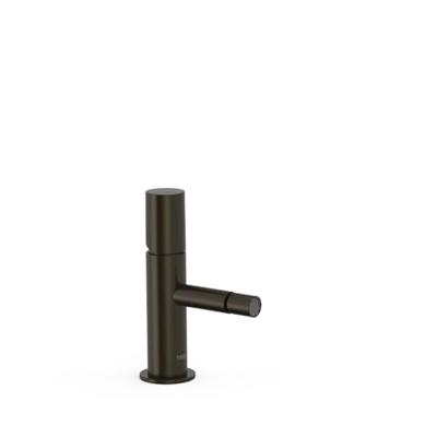 Bidetmengkraan Tres Study Exclusive 1-Knop Uitloop Recht 8 cm Rond Zwart Brons