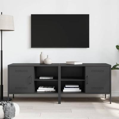 Tv-meubelen 2 st 68x39x50,5 cm staal zwart