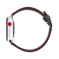 Dot Pattern Leren bandje - Donker groen - Geschikt voor Apple Watch 38mm / 40mm / 41mm / 42mm - thumbnail