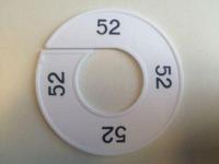 Maatring 9cm wit/zwart 52 - thumbnail