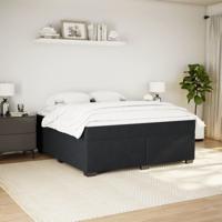 Boxspring met matras fluweel zwart 180x200 cm - thumbnail