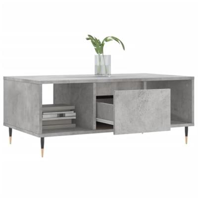 Salontafel 90x50x36,5 cm bewerkt hout betongrijs