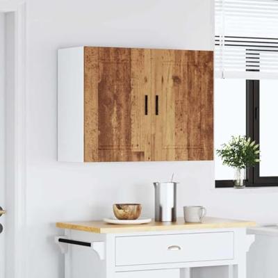 Keukenbovenkast Porto bewerkt hout oud houtkleurig