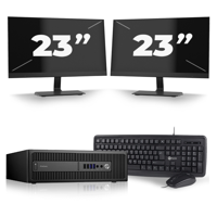 HP ProDesk 600 G2 SFF - Intel Core i5-6e Generatie - 8GB RAM - 256GB SSD - Windows 11 + 2x 23 inch Monitor - thumbnail