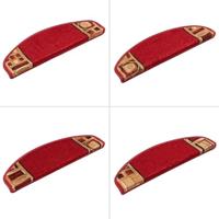 VidaXL Trapmatten zelfklevend 10 st 65x21x4 cm rood - thumbnail