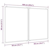 Whiteboard magnetisch inklapbaar 100x80x1,7 cm aluminium - thumbnail