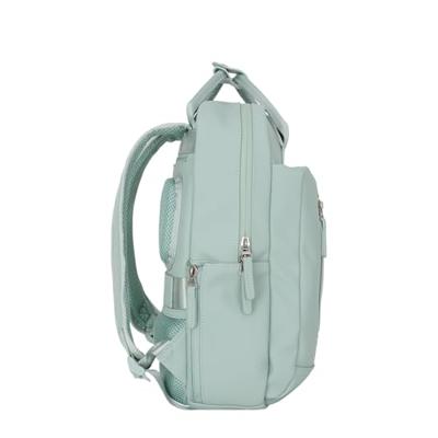 New Rebels Harper Miami Rugzak 9L Waterafstotende Laptop Rugtas 13 inch Schooltas en Werktas van PU Comfortabel Salie Green
