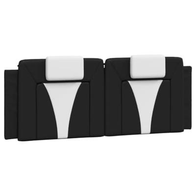 Bed met matras kunstleer zwart en wit 120x200 cm