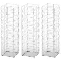 VidaXL 3-delige schanskorfset 25x25x100 cm gegalvaniseerd draad - thumbnail