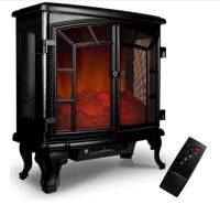 Monzana Elektrische Sfeerhaard - 2-deurs - met - open - haard - vlameffect - 2000W - thumbnail