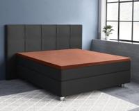 Primaviera Deluxe Topper Satijn Hoeslaken Bruin 180 x 220 - thumbnail