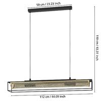 Eglo Landelijke hanglampNohales zwart met goud - 43788 - thumbnail