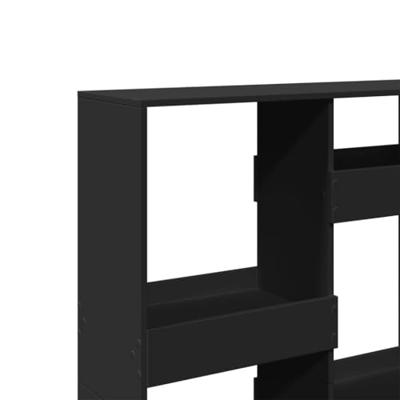 Boekenkast 100x33x135 cm bewerkt hout zwart