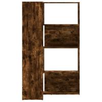 Boekenkast 4-laags hoek 85x85x140 cm bewerkt hout gerookt eiken - thumbnail