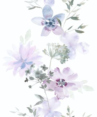 Novamur Kylie Behang met aquarel bloemen - 81625