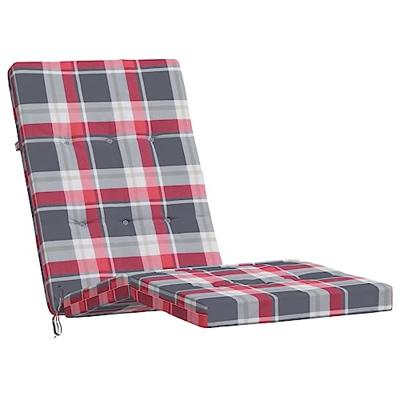 VidaXL Terrasstoelkussens 2 st ruitpatroon oxford stof rood VidaXL Terrasstoelkussens 2 st ruitpatroon oxford stof rood